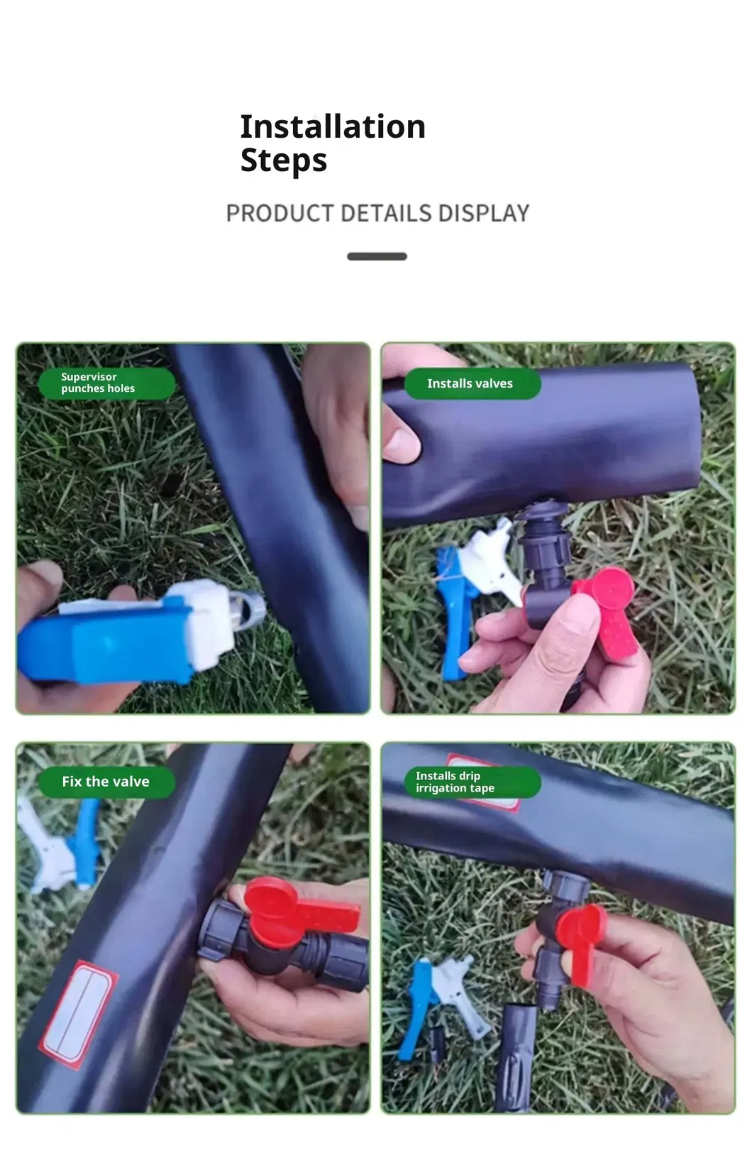 Hot Popular Agricultural Greenhouse HDPE Water Pipe for Commercial Farming Inline Drip Irrigation Tape