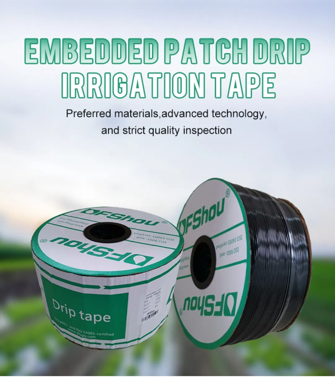Free Sample Watering Irrigation Agriculture Flat Dripper Pipes 16mm Drip Irrigation Tape