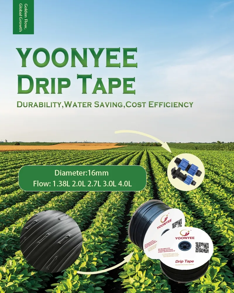 16mm Farm Drip Tape 0.18mm 0.2mm 0.3mm 0.4mm Agriculture Drip Irrigation System