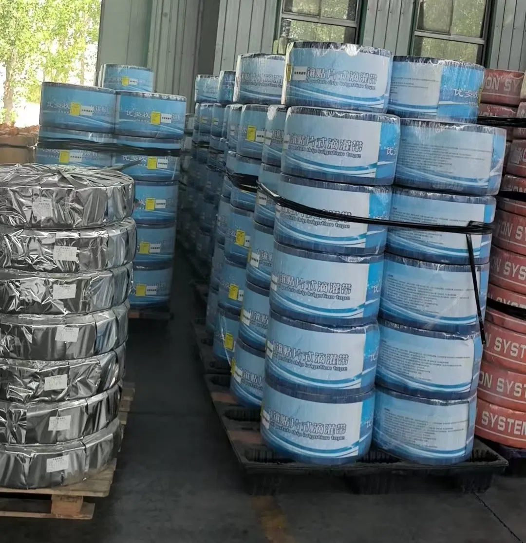 100%PE Agricultural Drip Irrigation Tape with Flat Emitters for Irrigation and Greenhouse Water Saving