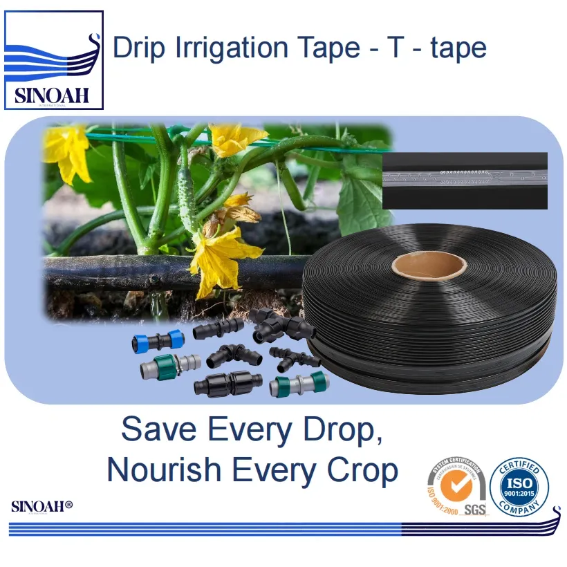 Flexible Poly T Tape Drip Irrigation Tubing 16-20mm for Farming Micro Drip System