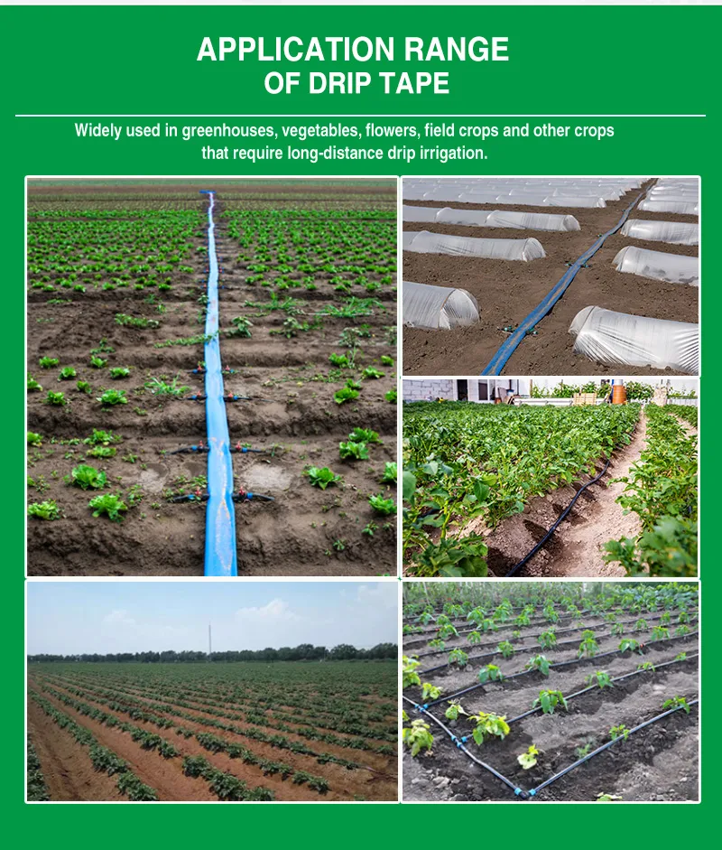 High-Quality Transparent Yellow 16mm Drip Irrigation Tape for Efficient Watering