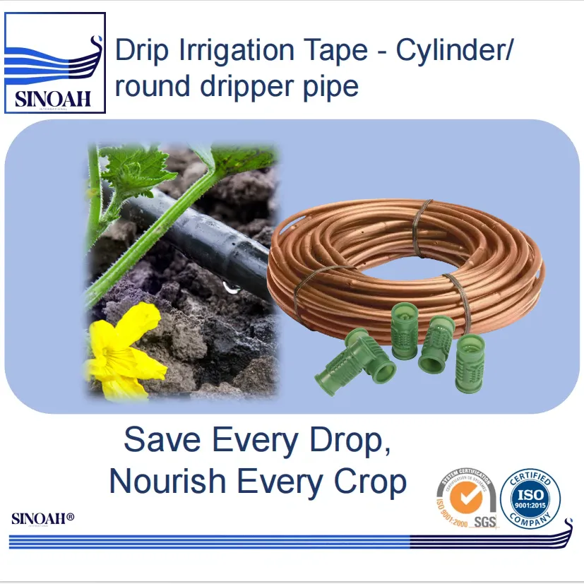 Uniform-Flow Drip Irrigation Tubing 100-500mm Spacing for Agriculture Drip Irrigation System Fitting