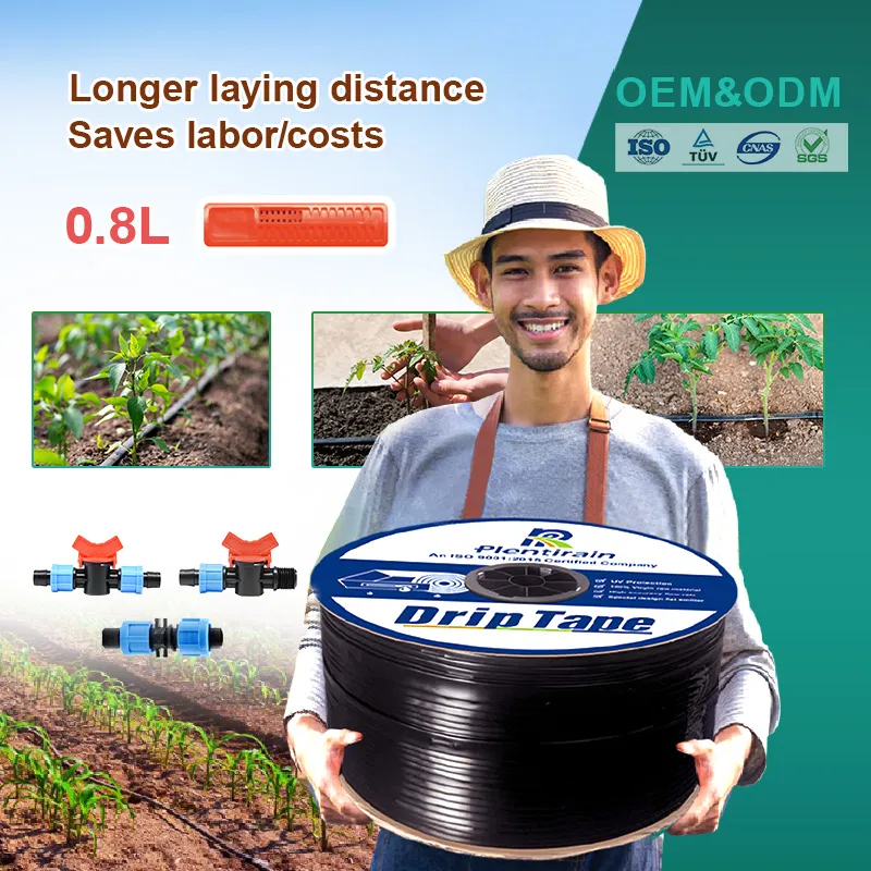 Agricultural 1 Hectare Wholesale Plastic PE Hose Garden Pipe 16mm Drip Irrigation Tape with Emitter