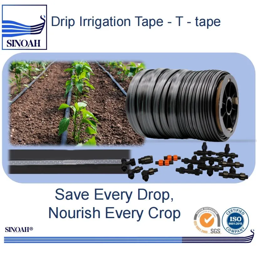 UV-Resistant Polyethylene T-Tape Drip Line Tubing 1/2inch Flat Irrigation Pipe