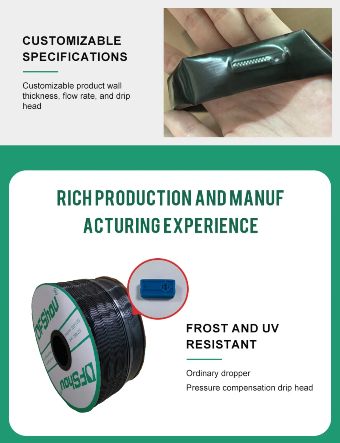 Free Sample Watering Irrigation Agriculture Flat Dripper Pipes 16mm Drip Irrigation Tape