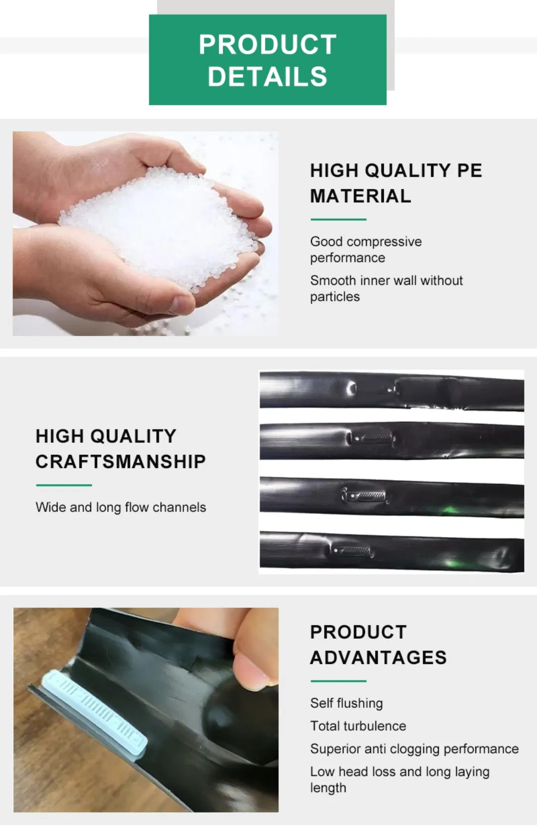 Free Sample Watering Irrigation Agriculture Flat Dripper Pipes 16mm Drip Irrigation Tape