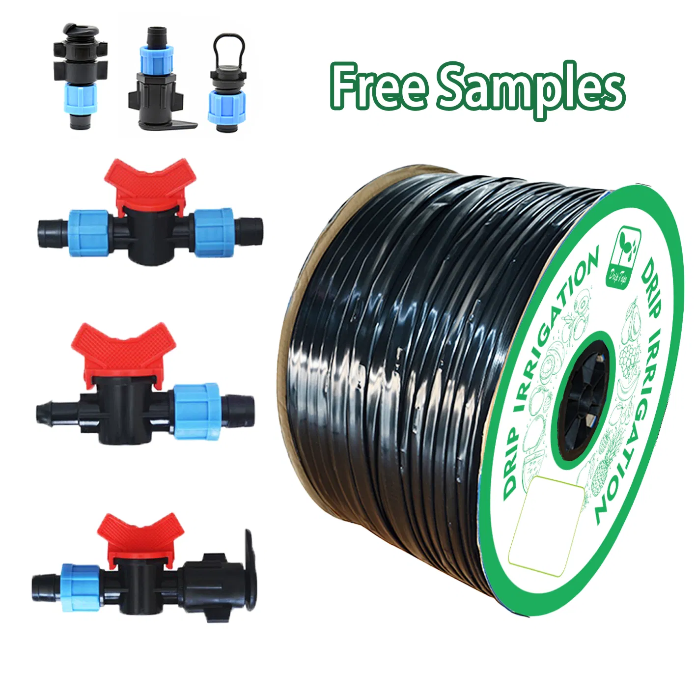 Durable HDPE Drip Tape 16mm Diameter 6mil Thickness 20cm Spacing 1.38L/H 2000 Roll for Farmland Irri