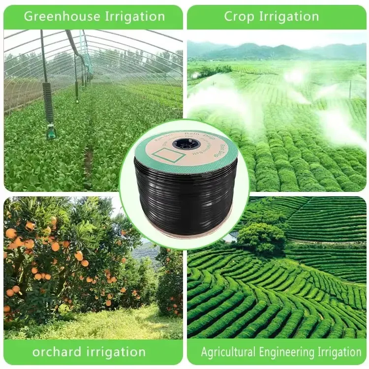 PE Plastic 16mm Drip Tape Flat Dripper Irrigation for Farm&Garden Water Saving